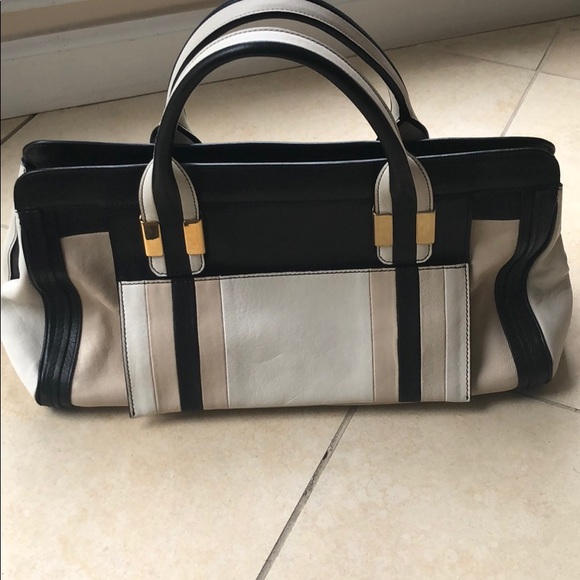 Chloe bag - Colors black, white, beige leather. - Picture 1 of 9